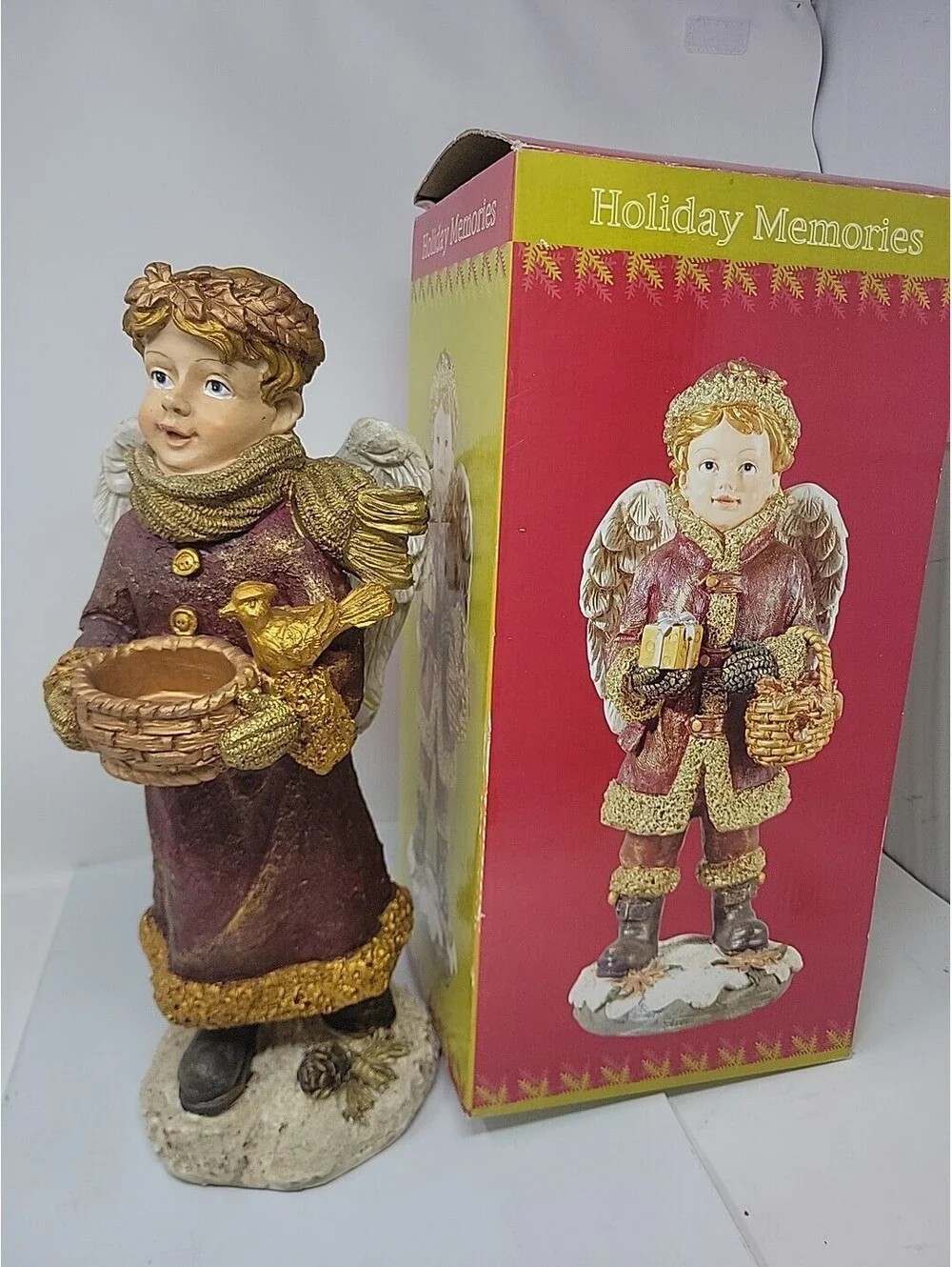 Cherub Angel Holding Basket 15